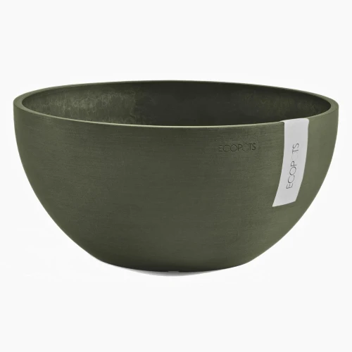 Ciotola per Piante Brussels D25 H12 cm Verde Kaki ECOPOTS