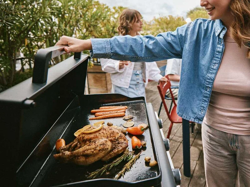 Plancha a Gas Portatile Sigma 3 Cook 3 Fuochi Nero e Grigio Campingaz