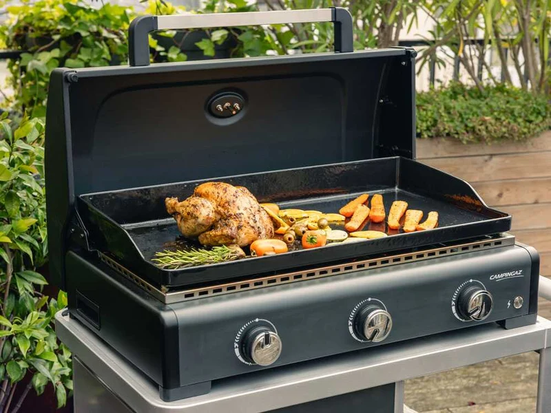 Plancha a Gas Portatile Sigma 3 Cook 3 Fuochi Nero e Grigio Campingaz