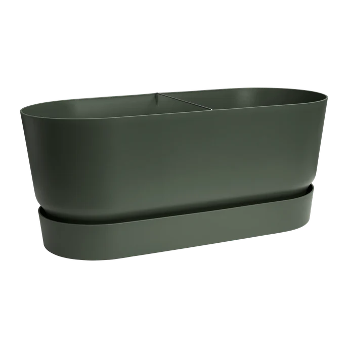 Fioriera con Ruote Greenville Terrace Trough 80cm Leaf Green Elho