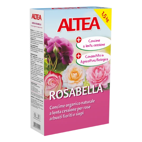 Concime organico granulare per rose siepi e arbusti 1,5 kg ALTEA