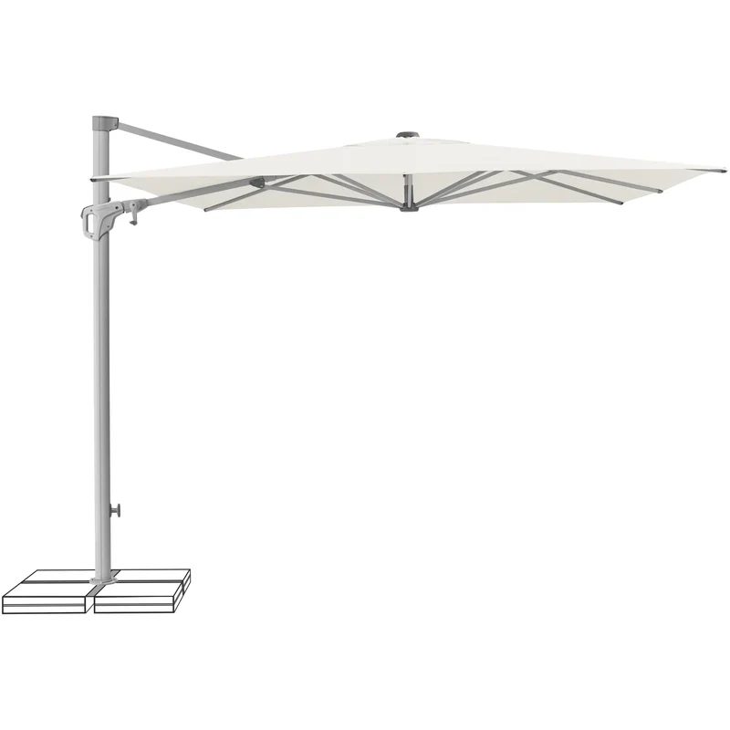 Ombrellone palo Laterale Familyflex 250 cm Bianco GLATZ