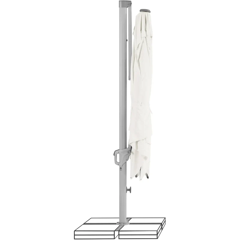 Ombrellone palo Laterale Familyflex 250 cm Bianco GLATZ