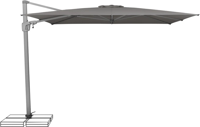 Ombrellone Sunflex 300x300 cm Grigio D13 GLATZ