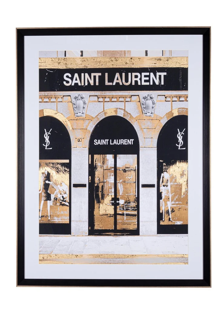 Quadro Glammy Saint Laurent 89,6X119,6 cm Oro Nero Bizzotto