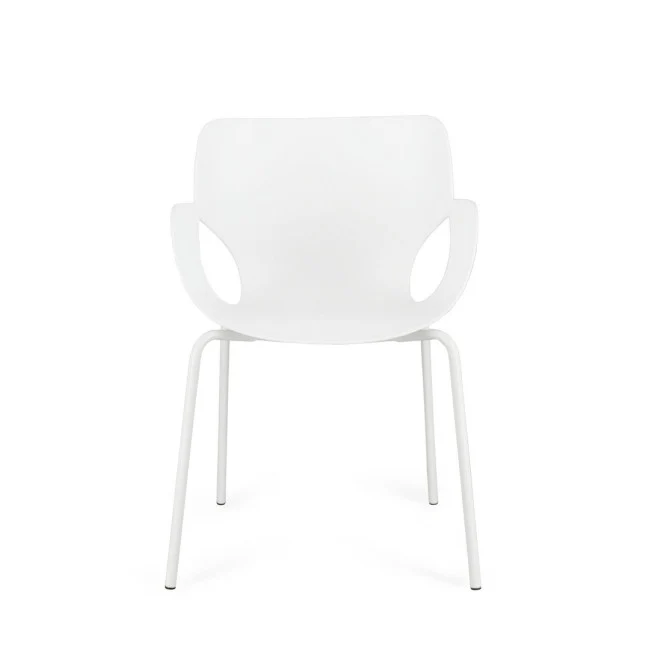 Sedia con braccioli Lennox 57x59x82cm Bianco BIZZOTTO