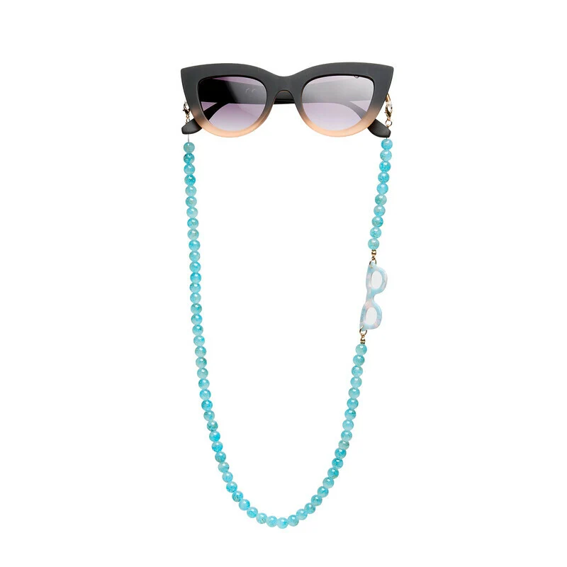 Collana per Occhiali Sfere Colorate Acquamarina OKKIA