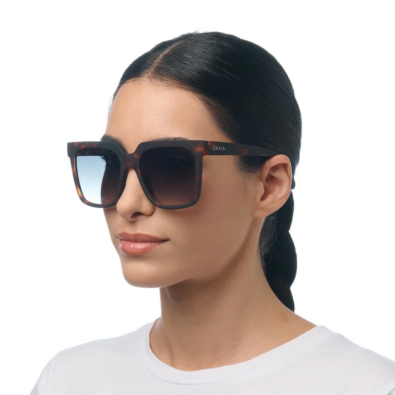 Occhiali da Sole Roma Classic Havana lenti verdi OKKIA