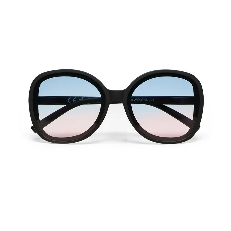 Occhiali da Sole Anna Nero Gradiente Blu Rosa OKKIA