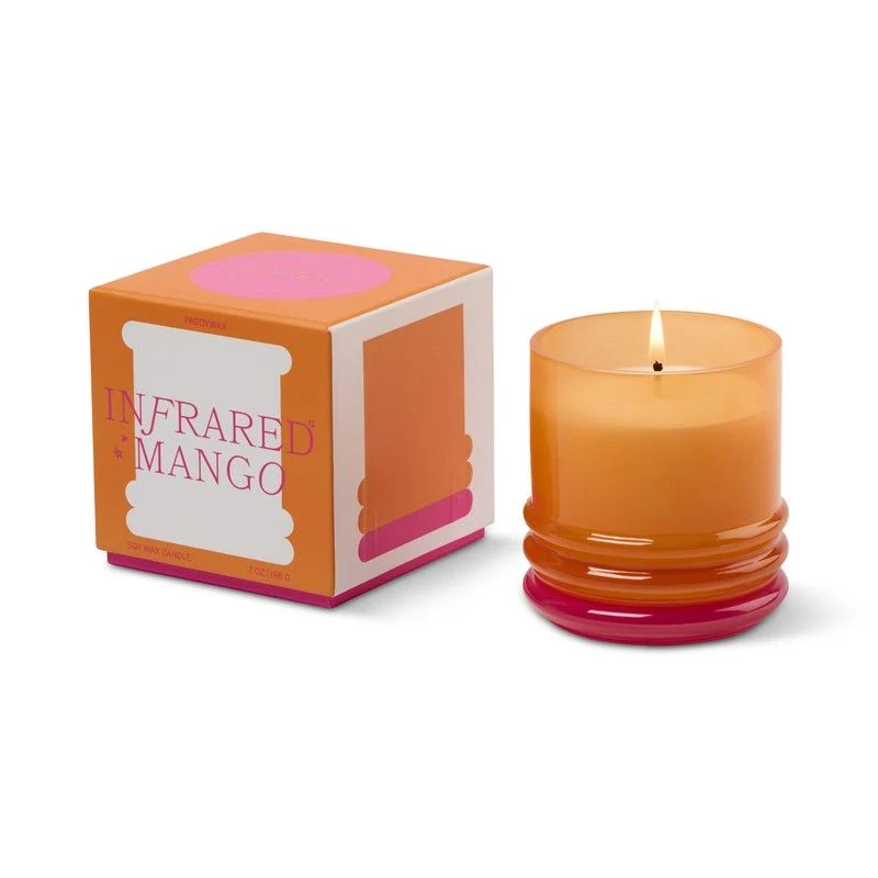 Candela in Vetro Stacked 198g Arancione e Rosa Caldo Mango Paddywax