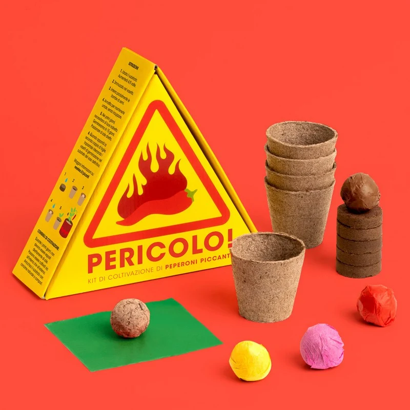 Kit Coltivazione 5 Peperoncini Piccanti 21.5x18.5x6.5cm