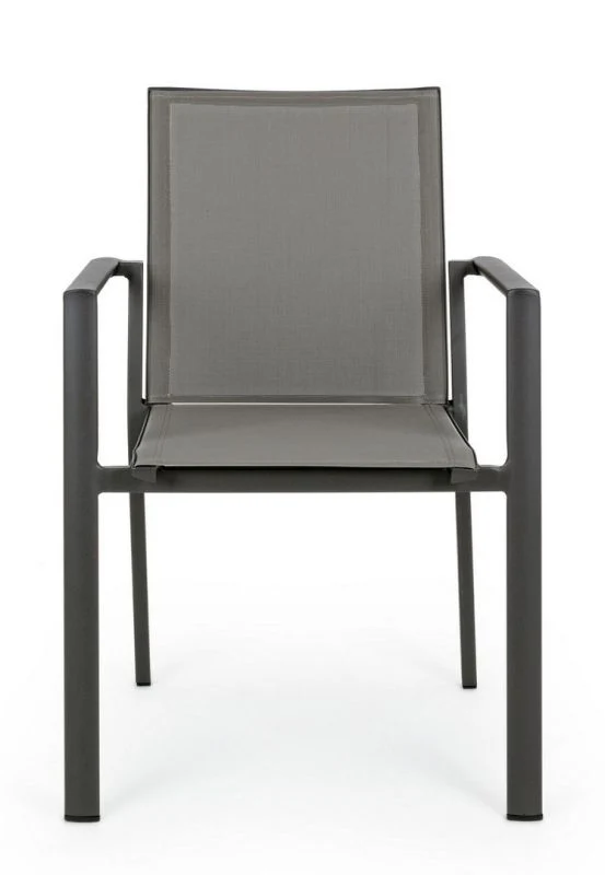 Sedia Impilabile Konnor Antracite 56.2x60x88 cm Bizzotto