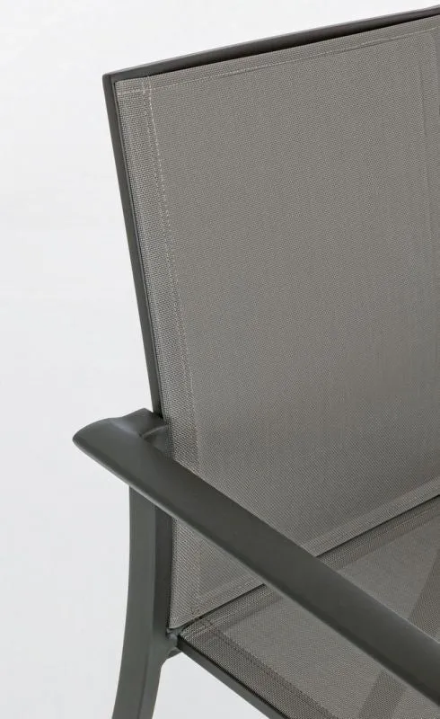 Sedia Impilabile Konnor Antracite 56.2x60x88 cm Bizzotto