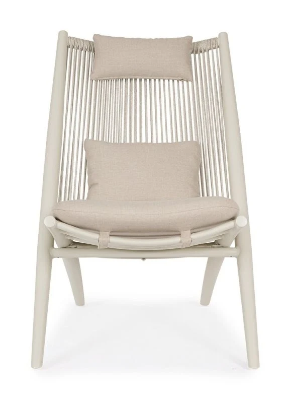 Poltrona Lounge Aloha Sandshell 66x84x98 cm Beige BIZZOTTO