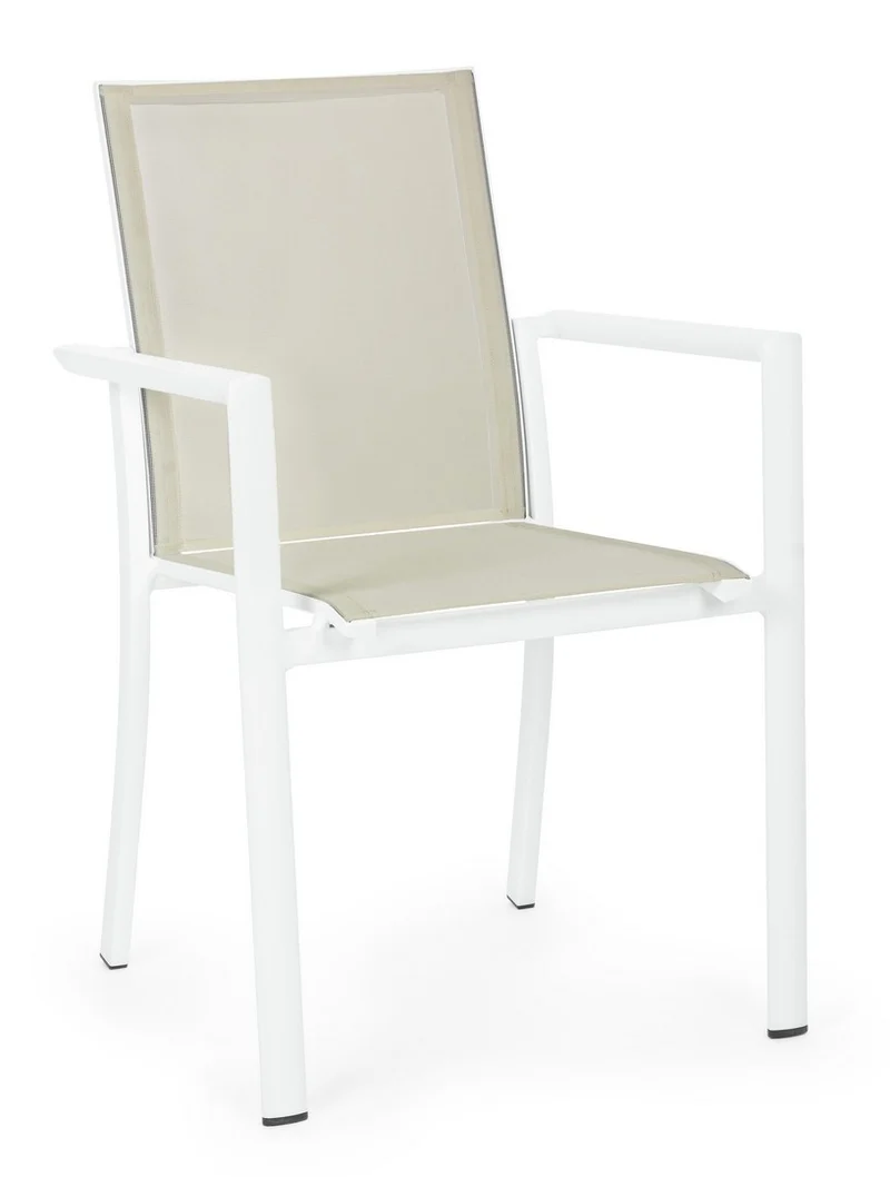 Sedia Impilabile Konnor Bianca 56.2x60x88 cm Bizzotto