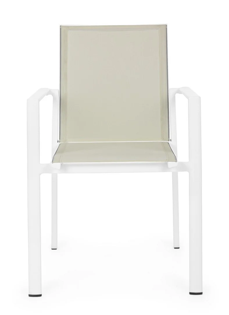 Sedia Impilabile Konnor Bianca 56.2x60x88 cm Bizzotto