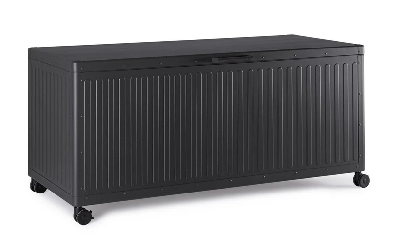 Baule da esterno con Ruote 164.8x72x70cm Antracite Bizzotto