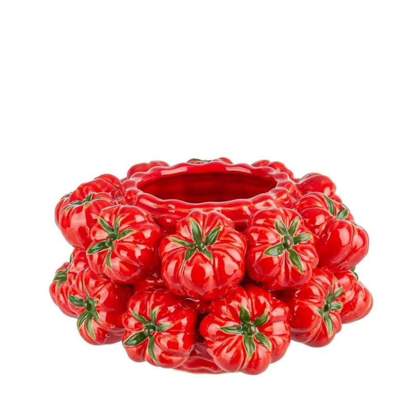 Vaso Gazpacho Tondo D26X16H Rosso Bizzotto