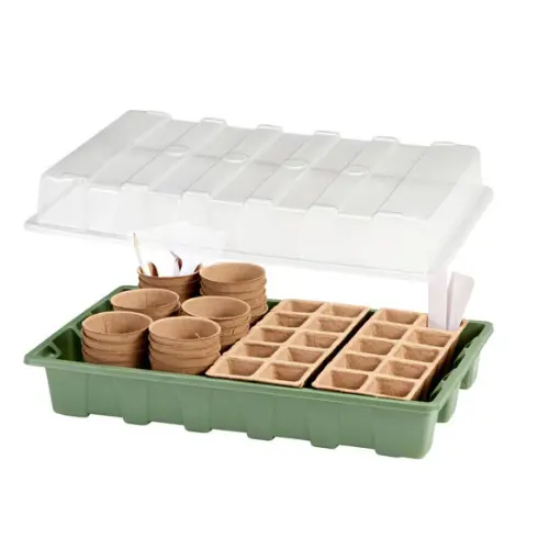 Set per Semina e Germogliazione 67 pezzi 23x6x37 cm Trasparente