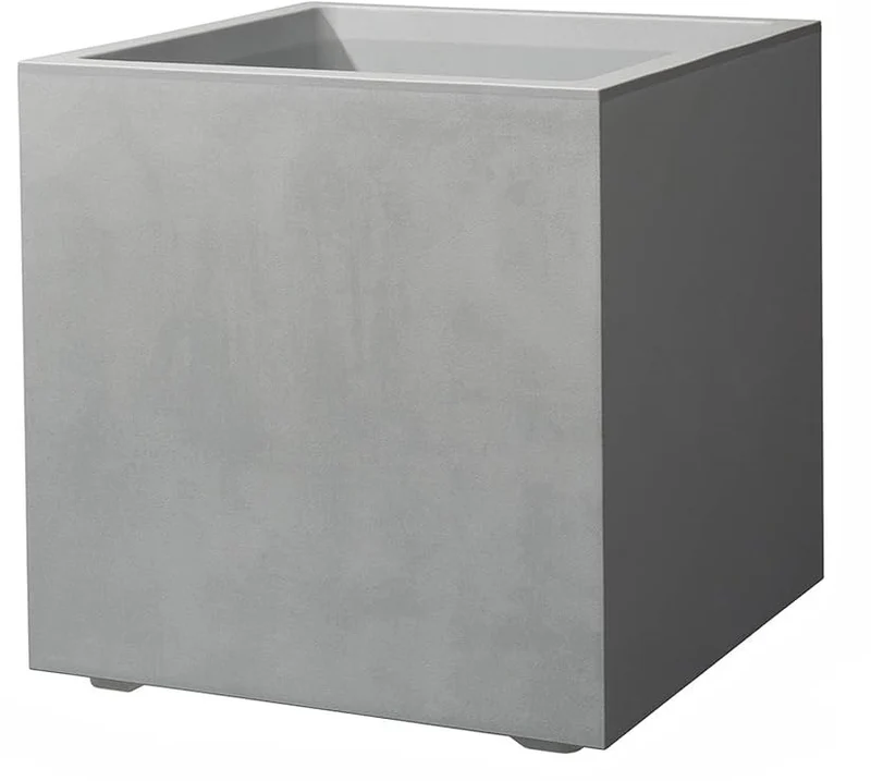 Vaso quadrato con riserva d’acqua Millenium, 39x39x39 cm, sandstone