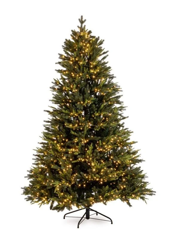 Albero di Natale Berkshire, 240 cm (D152 cm), Verde, 2500 LED – 7456 rami