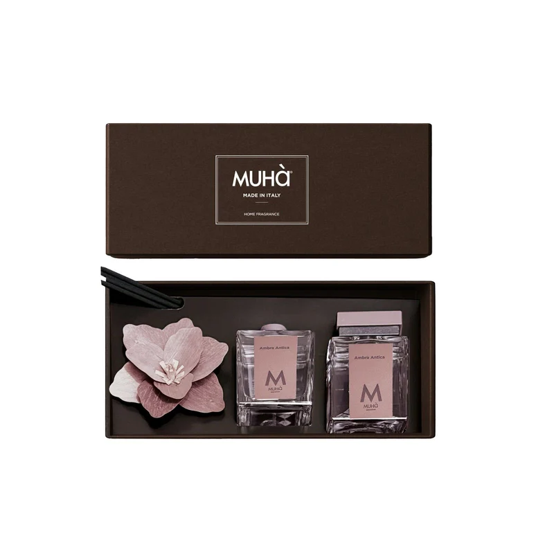 MUHA Confezione Magnum 250 ml + Profumo 200 ml Ambra Antica