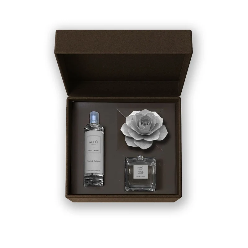 MUHA Confezione Rosa 100 ml + Spray 100 ml Fiori di Cotone