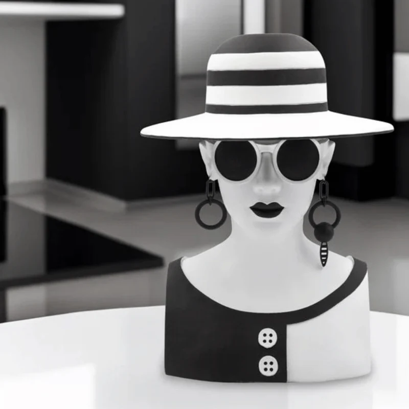 BUSTO DECORATIVO MRS. WHITE 32CM