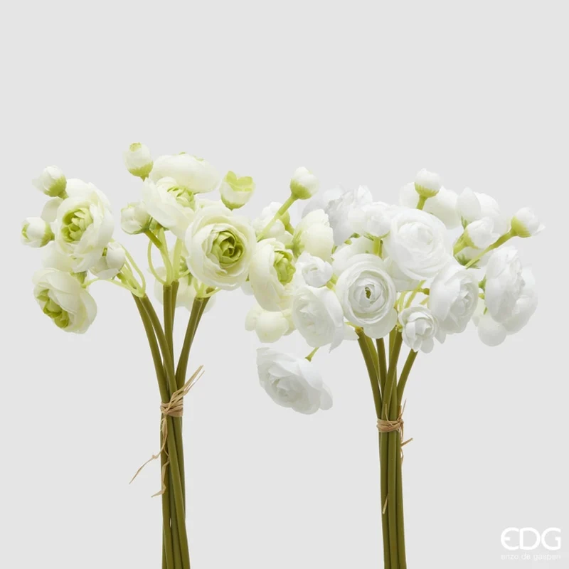 MAZZO DI RANUNCOLO H30CM VERDE E BIANCO ASSORTITI