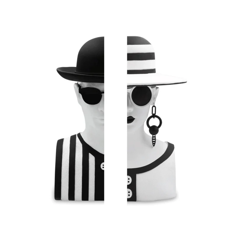 FERMALIBRO MR. BLACK & MRS. WHITE H26CM