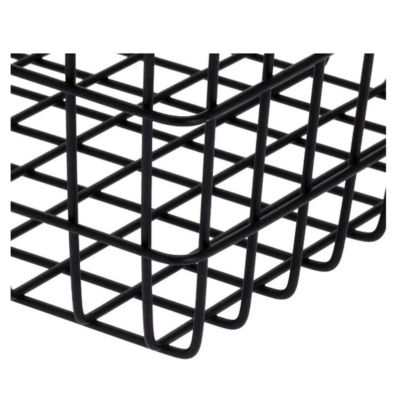 CESTINO IN METALLO NERO 29X13CM