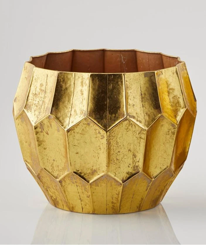 VASO METAL ORO PICCOLO H31 D33 CM