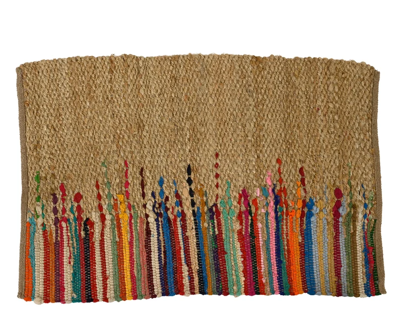 TAPPETO IN JUTA 90X60 MULTICOLOR