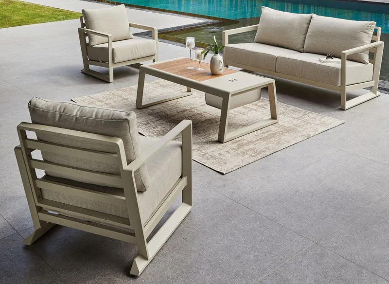 SALOTTO PERTH 4 PEZZI CREMA E BEIGE