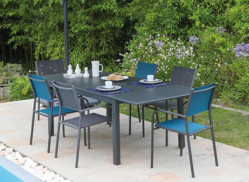 TAVOLO DA GIARDINO GENES 160/240X100 MANDORLA VERDE
