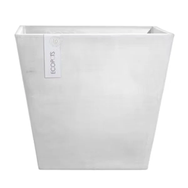 VASO QUADRATO ROTTERDAM GRIGIO CHIARO 20X20XH17,5CM