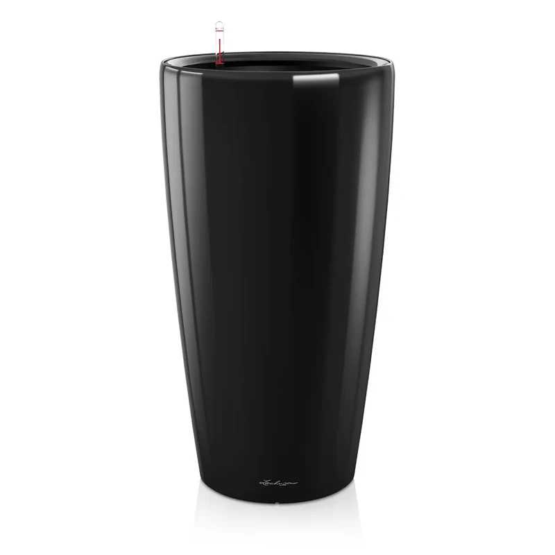 VASO RONDO PREMIUM D32X56 CM NERO LUCIDO