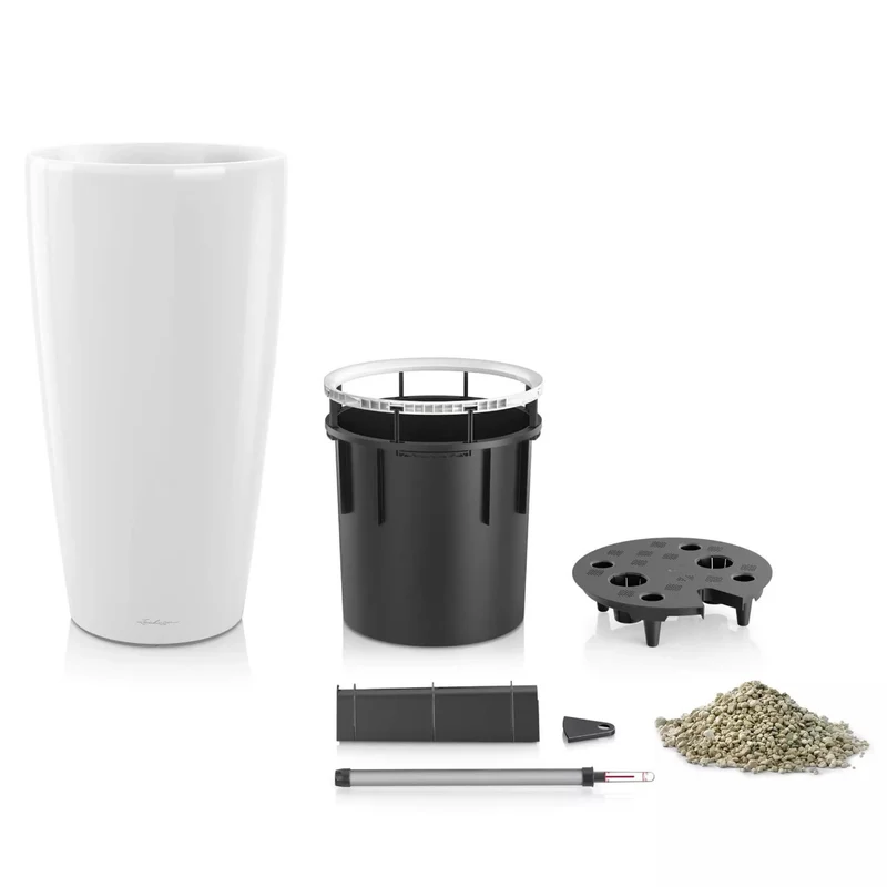 VASO RONDO PREMIUM D32X56 CM NERO LUCIDO