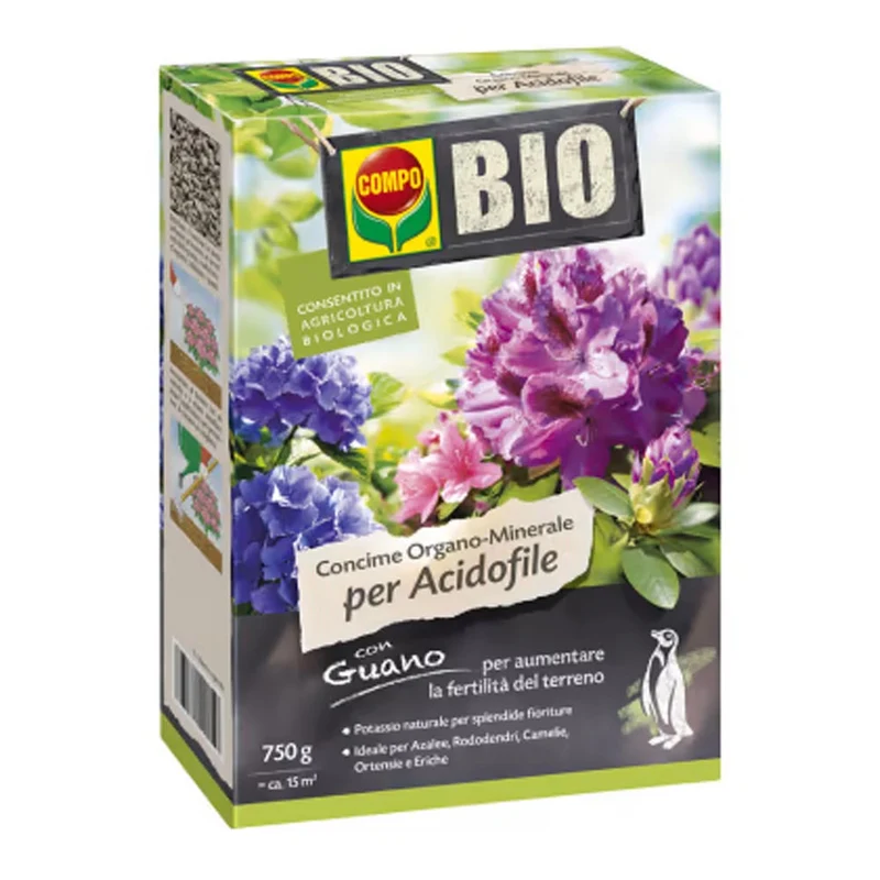 CONCIME ORGANO MINERALE COMPO BIO PER ACIDOFILE 750GR