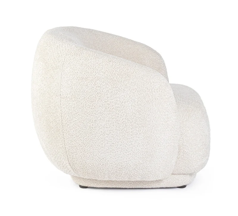 POLTRONA EFFETTO BOUCLE' NATURALE - TECLA