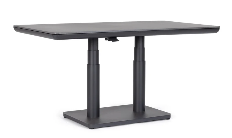 TAVOLO MIGUEL 140X80X51/72CM ALTEZZA REGOLABILE ANTRACITE
