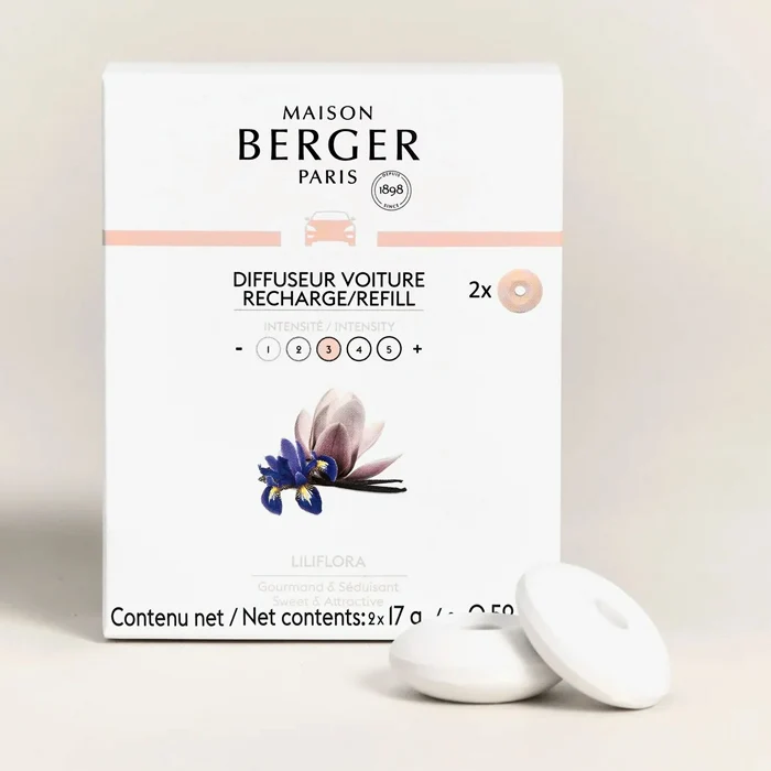 RICARICA PER PROFUMO PER AUTO LILIFLORA SET 2 PEZZI