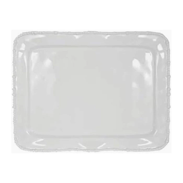 VASSOIO RETTANGOLARE SENZA MANICI 50X38XH3,2CM BIANCO