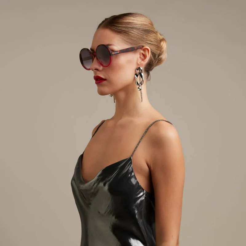 OCCHIALE DA SOLE MODELLO MONICA CIRCLE HAVANA PINK