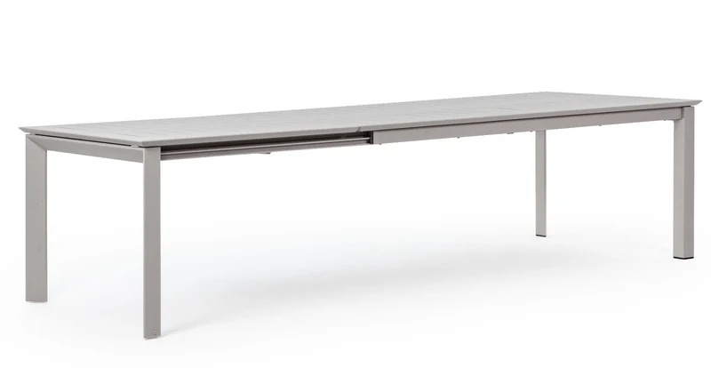 OFFERTA TAVOLO KONNOR ALLUNGABILE 200/300X110CM TORTORA +6 POLTRONE TORTORA