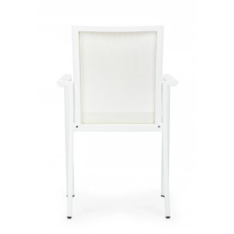 OFFERTA TAVOLO DUBLINO ALLUNGABILE 140/200X140 BIANCO +4 POLTRONE KONNOR BIANCHE