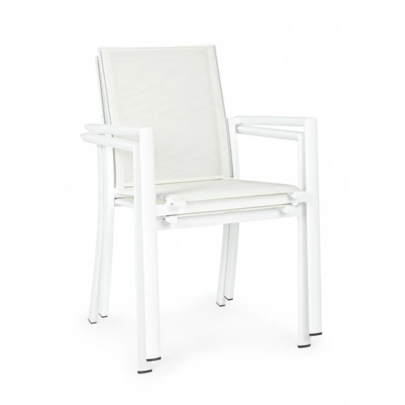 OFFERTA TAVOLO DUBLINO ALLUNGABILE 140/200X140 BIANCO +4 POLTRONE KONNOR BIANCHE