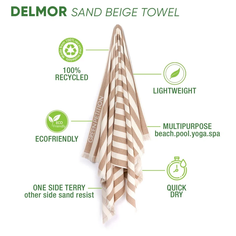 TELO MARE DELMOR SABBIA 100X180CM
