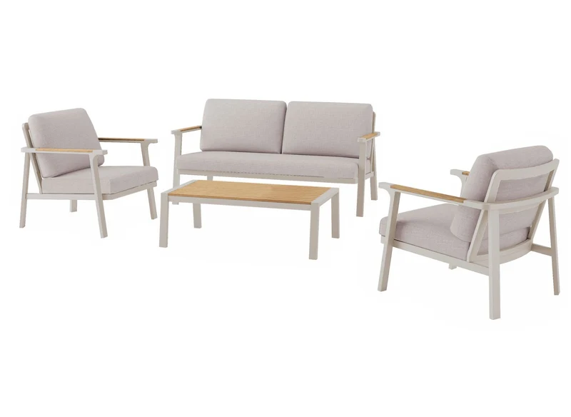 SALOTTO SET DA GIARDINO JADE BIANCO CREMA / ROVERE
