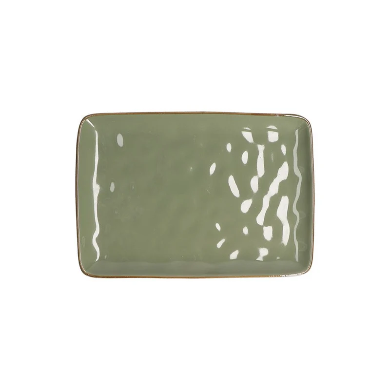 PIATTO RETTANGOLARE VERDE OLIVA CONCERTO 27X19CM